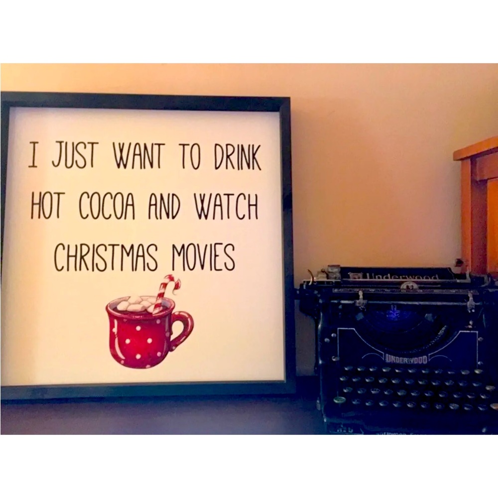 RUSTIC CHRISTMAS FARMHOUSE HOLIDAY COCOA SIGN